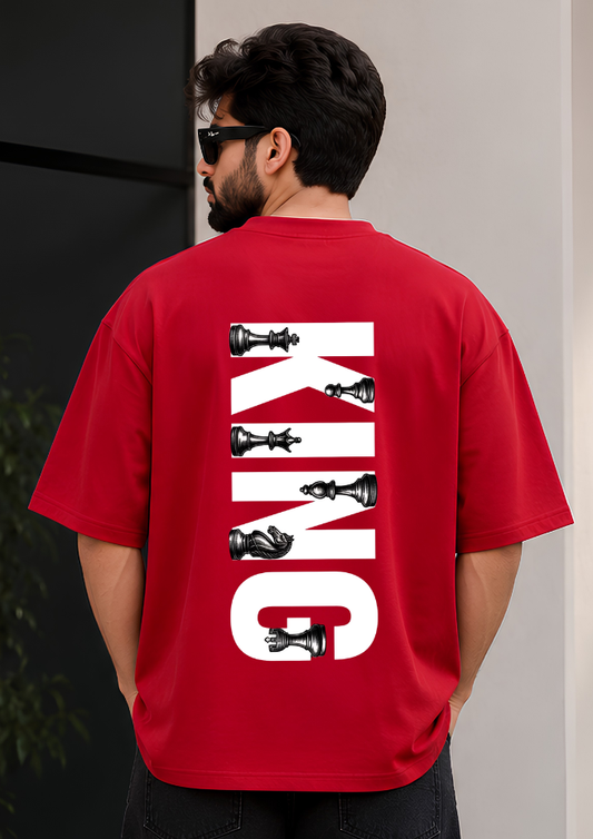 King Chess Oversized T-Shirt – 240 GSM Premium Cotton | Graphic Streetwear Tee