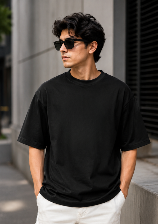 Mystic Forest Stag Graphic Oversized T-Shirt - 240 GSM Heavyweight Cotton