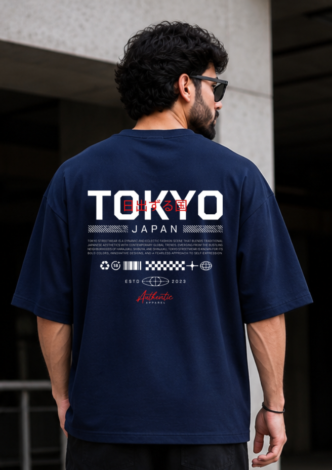 Tokyo Cityscape Edition: 240 GSM Heavyweight Drop Shoulder Oversized Tee