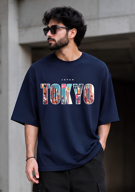 Tokyo Cityscape Edition: 240 GSM Heavyweight Drop Shoulder Oversized Tee