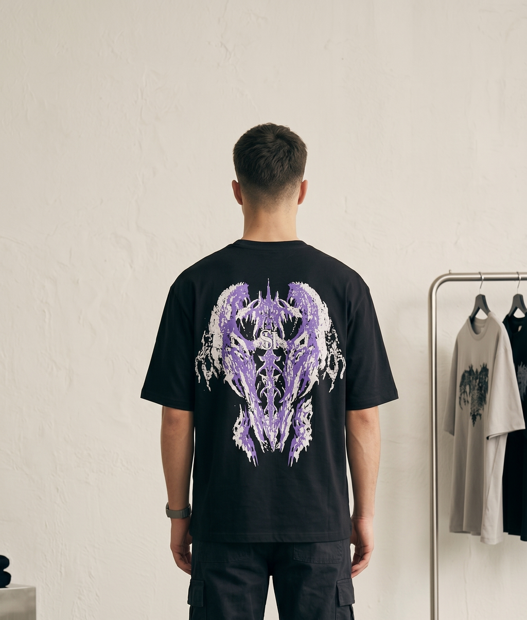 ABA Gothic Graphic Print Oversized Streetwear T-Shirt