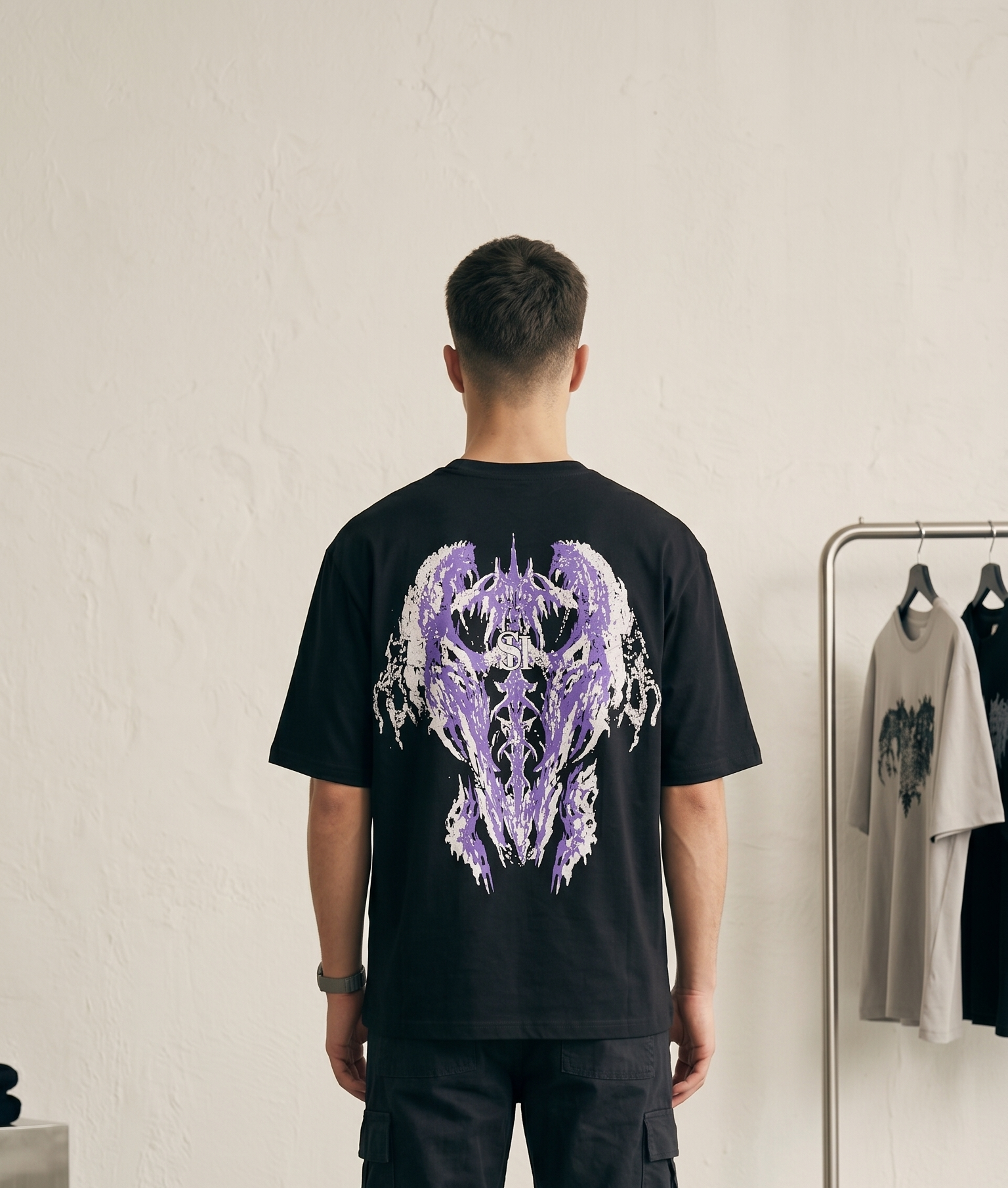 ABA Gothic Graphic Print Oversized Streetwear T-Shirt