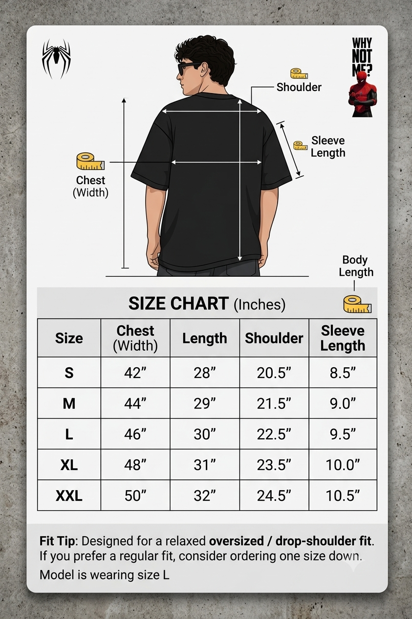 Spider-Man Edition: 240 GSM Heavyweight Drop Shoulder Oversized Tee