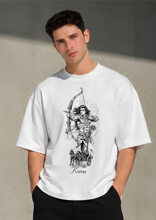 Karna Warrior Oversized T-Shirt – Premium 240 GSM Cotton